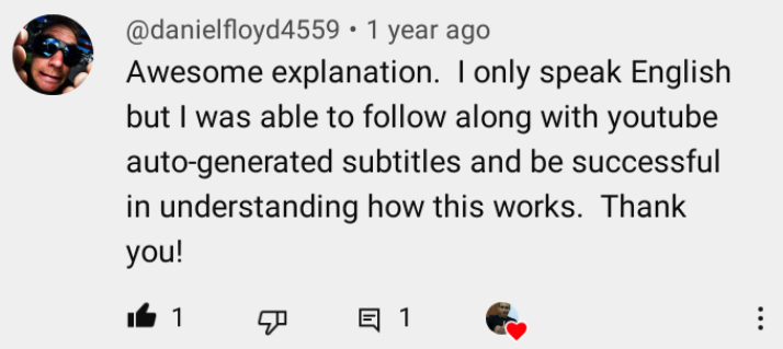 Depoimento aluno Internet